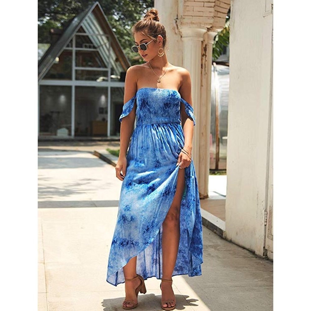blue high low maxi dress - Picture 2 of 3